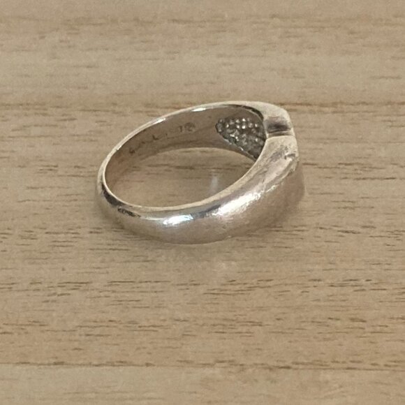 Ring Mickey Mouse Icon Black enamel in 925 Silver Sz4 Pinky - Picture 2 of 6